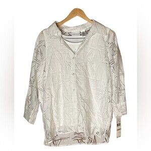NWT ALFRED DUNNER 2 FOR 1 Blouse size 12 color white